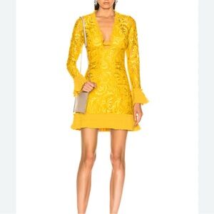 Alexis Yellow/gold lace dress size M